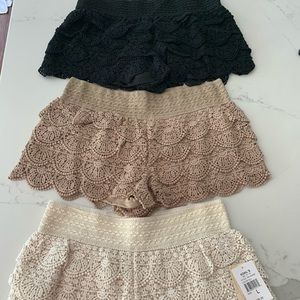 Crochet Scalloped Shorts